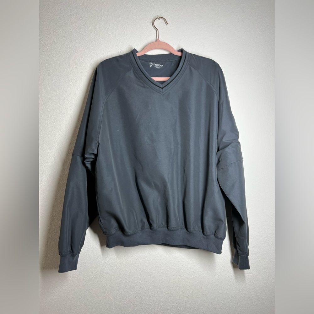 Golf ProTour MICROFIBER WINDSHIRT Gray Size M Sleeves Zip detachable